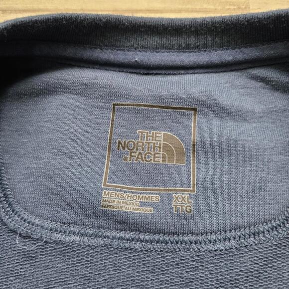 North Face Long Sleeve Base Layer Shirt Men's XXL Blue Baselayer Cotton Blend - Picture 2 of 5